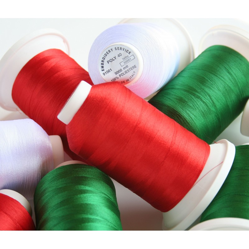 Coni di filato poliestere da ricamo POLIFIL POLY 40 made in Italy